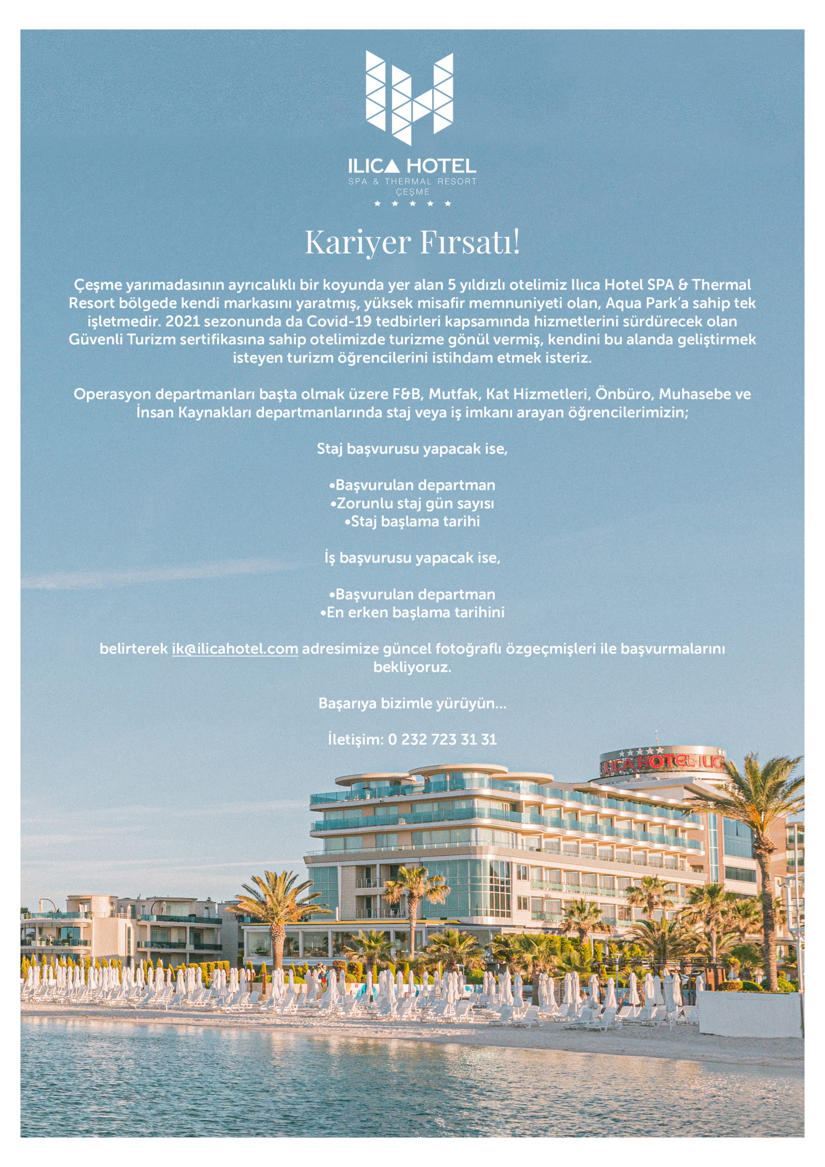 Çeşme Ilıca Hotel 2021 Yılı Kariyer Fırsatları - İş ve ...